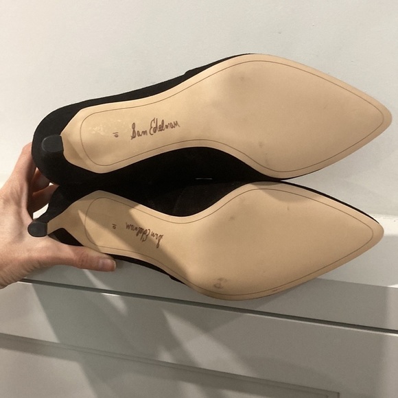 SAM Edelman Black Karen Suede Pointed Toe Ankle Boot Size 10 - Picture 7 of 11